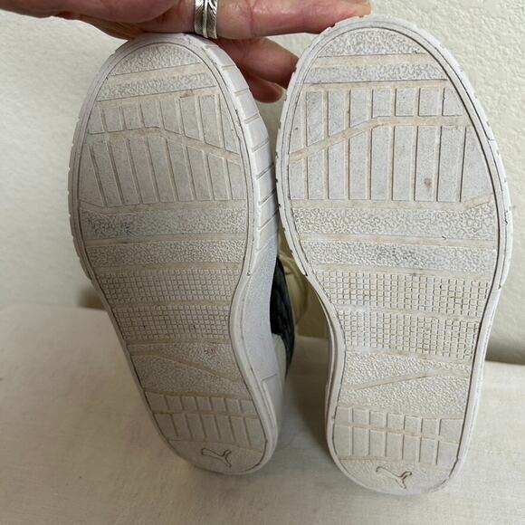 Puma Cali Star Ivory Womens 7 mid lace up leather & ripstop stacked sole sneaker - Picture 13 of 14